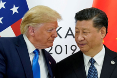 President Trump meets with China's President Xi Jinping at the Group of 20 summit in Osaka, Japan, on June 29. (Kevin Lamarque/Reuters)