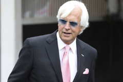  Thoroughbred trainer Bob Baffert at Churchill Downs for the 2019 Kentucky Derby. Baffert’s horse McKinzie may run in the debut $20-million Saudi Cup in Riyadh in February. (Gregory Payan / Associated Press )