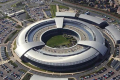 An aerial image of Britain’s Government Communications Headquarters (GCHQ) in Gloucestershire. Picture: Ministry of Defence