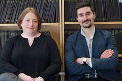 Associate Professor Noelle Eckley Selin (left) and former graduate student Emil Dimanchev SM ’18 used a new method to analyze the impacts of current and proposed state-level renewable energy and carbon pricing policies. Their study yielded some unexpected outcomes on the health benefits of the policies they examined. 