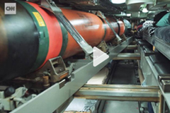 Nuclear sub's torpedo room