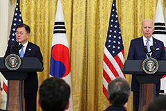 President Moon Jae-in of the Republic of Korea and the US President Joe Biden