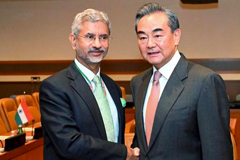 External Affairs Minister S Jaishankar shakes hands with Foreign Minister of the People's Republic of China Wang Yi. File   | Photo Credit: PTI