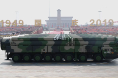 DF-41 intercontinental strategic nuclear missiles are reviewed in a military parade celebrating the 70th founding anniversary of the People’s Republic of China in Beijing on October 1, 2019. Liu Bin/Xinhua via Getty Images