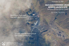 Satellite images of nuclear powered cruise missile launch site