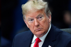 U.S. President Donald Trump attends the NATO leaders summit in Watford, Britain December 4, 2019. REUTERS/Toby Melville/File Photo