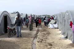 A camp near the Syrian border at Suruç, Turkey.