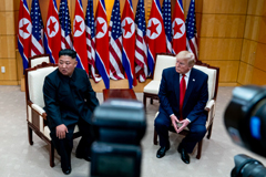 President Trump and Kim Jong-un, the leader of North Korea, during a meeting last year on the South Korean side of the Demilitarized Zone.Credit...Erin Schaff/The New York Times