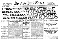 NYT WWI Ends 